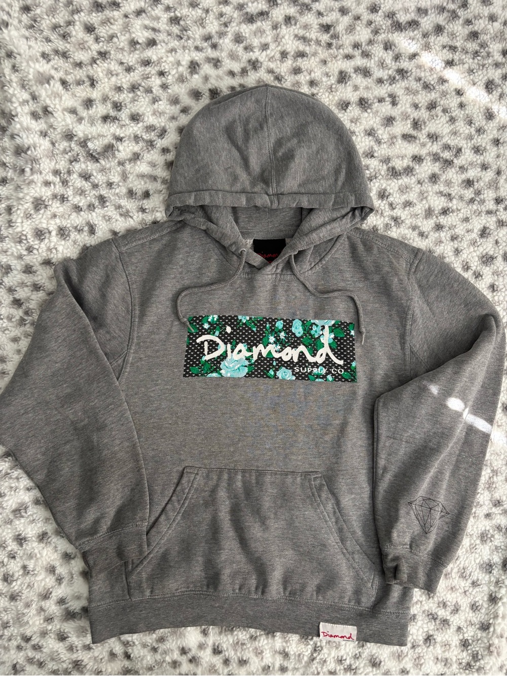 Vintage/Y2K Diamond Supply Co. Gray Hoodie